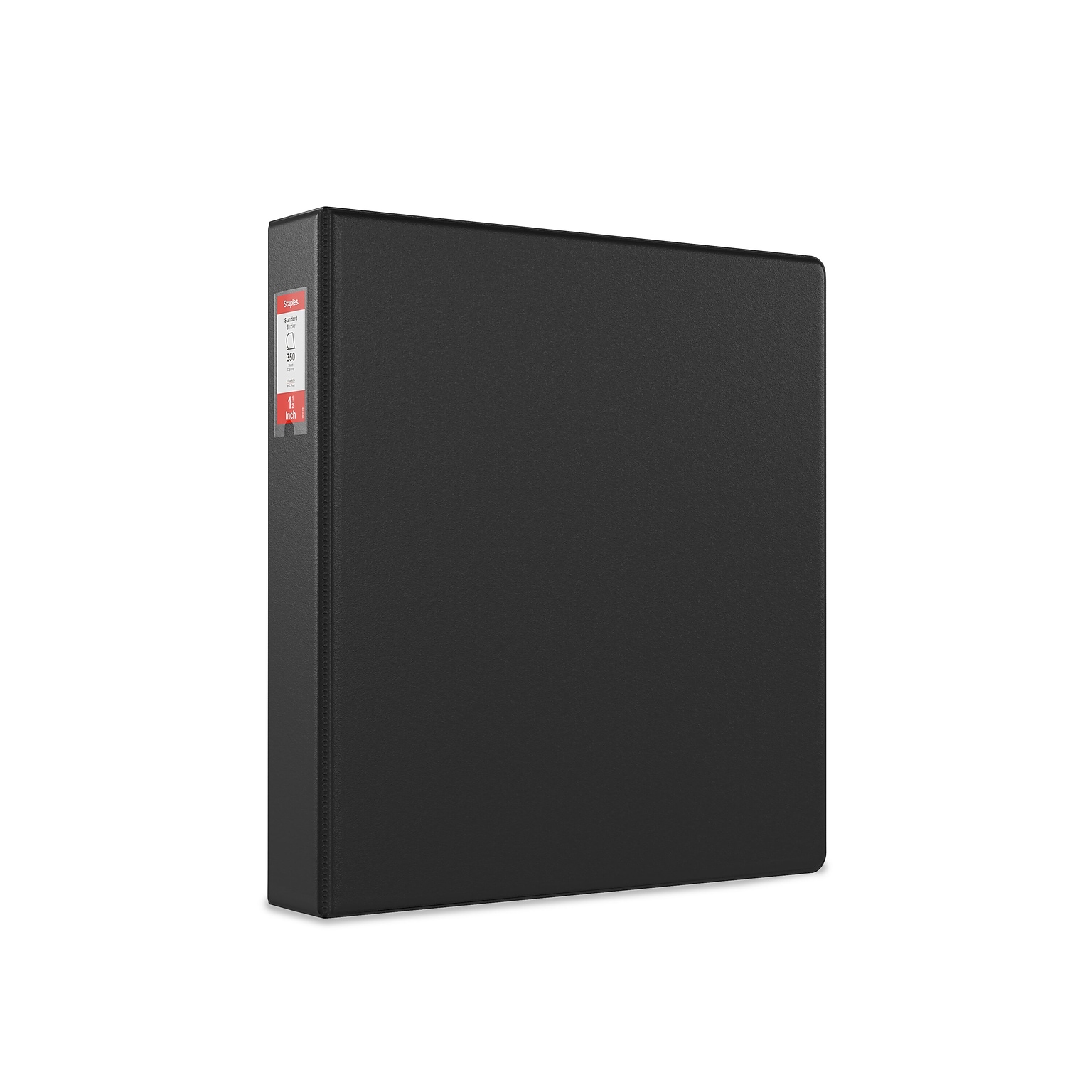 Staples® Standard 1-1/2 3 Ring Non View Binder with D-Rings, Black (26416-CC)
