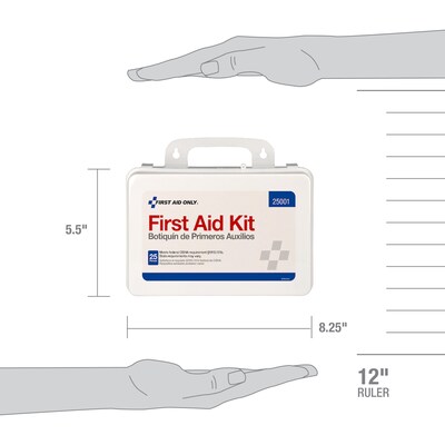 First Aid Only Plastic First Aid Kit, 25 People, 112 Pieces (25001)
