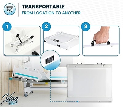 Viva Comfort ME904 Digital Wheelchair Weight Scale, White, 1100 lbs. Capacity, (ADI904-03-MK)