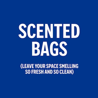 Perk™ 13 Gallon Scented Kitchen Trash Bag, 28" x 24", Low Density, 0.9 mil, White, 100 Bags/Box (PK56751)