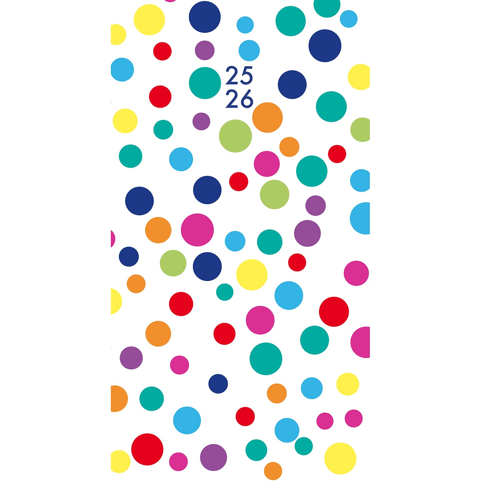 2025-2026 Willow Creek Happy Dot 3.5 x 6.5 Calendar Year Yearly, Paperboard Cover (47002)