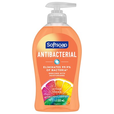 Softsoap Antibacterial Liquid Hand Soap Pump, Crisp Clean, 11.25 fl. oz. (US03562A) | Quill