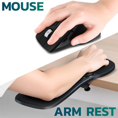 Purely E5920 Foam Non-Skid Arm Rest Pad and Mouse Bundle, Black (PMPE5920BD1)