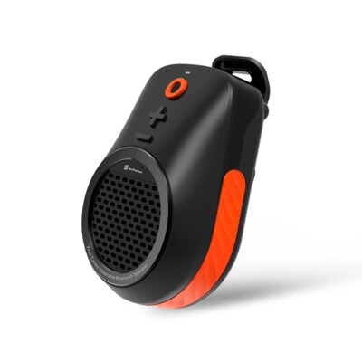 Clip-On Wearable Wireless Speaker Ultra-Light IPX6 Waterproof Black Orange