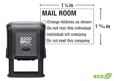 Custom 2000 Plus® PrintPro™ 53 Self-Inking Stamp, 1-1/8 x 1-15/16