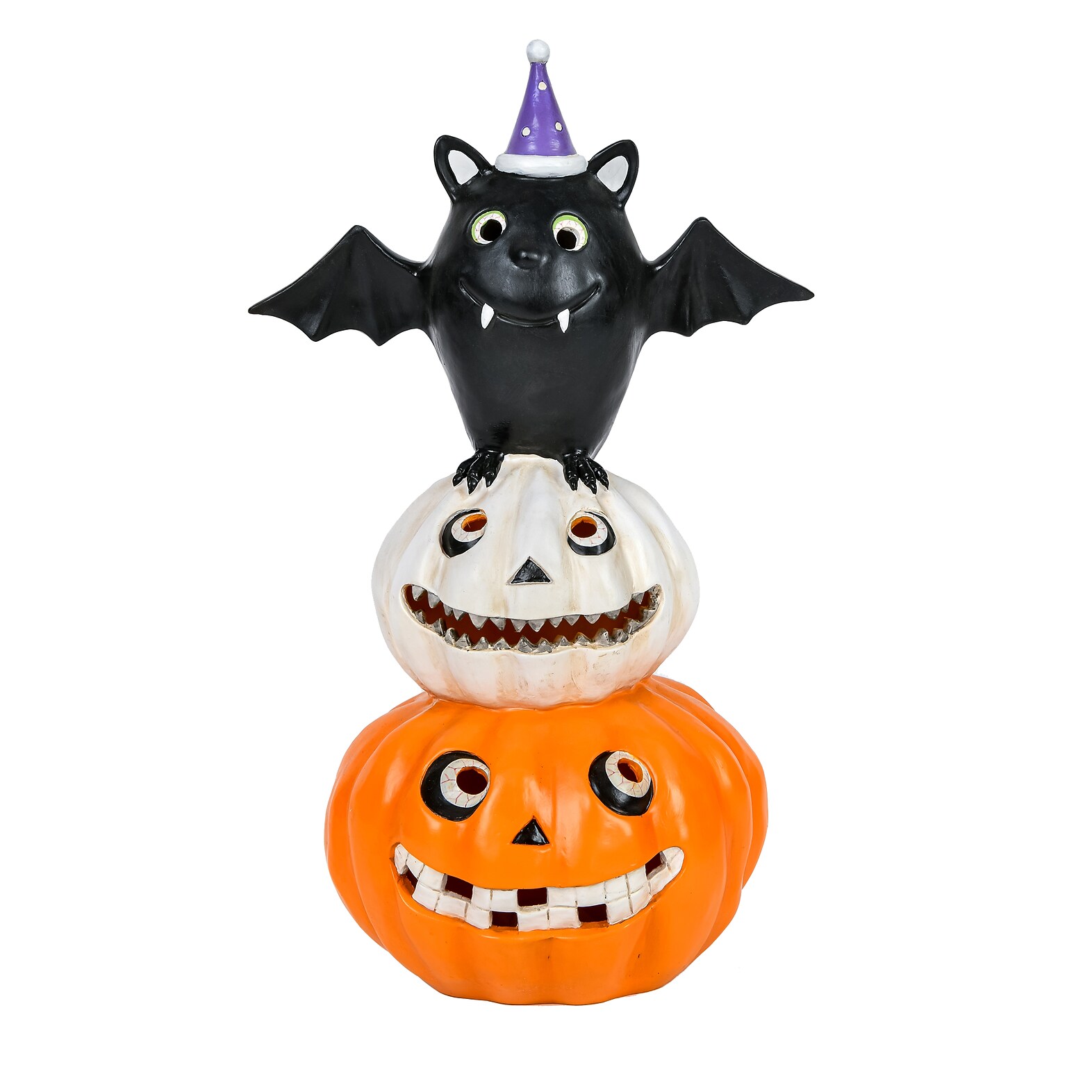 National Tree Company 22 Pre-Lit Bat Standing on Pumpkins (HH75-HP203241Z1)