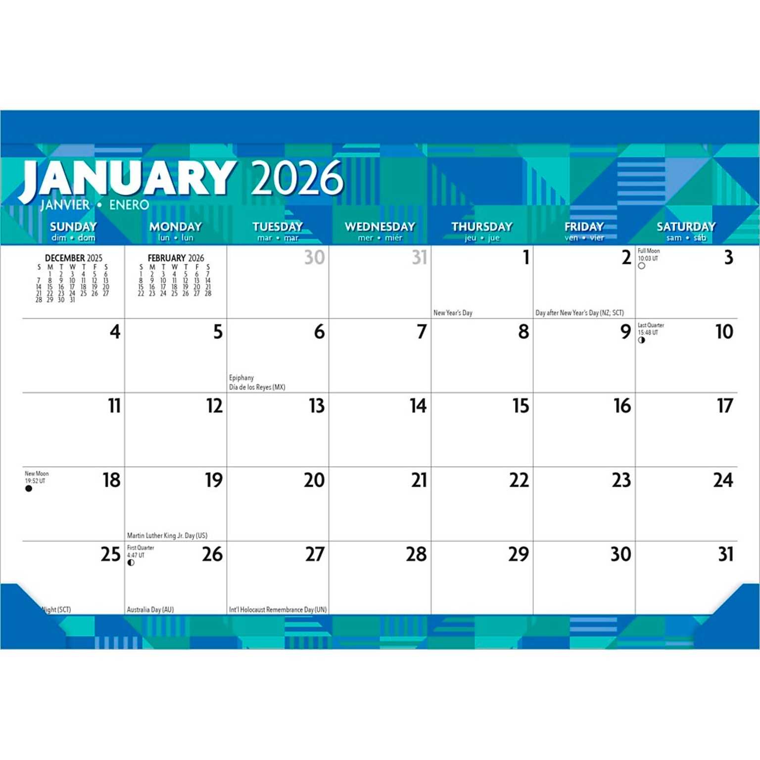 2026 BrownTrout Large Print 17 x 12 Monthly Desk Pad Calendar (9798330704323)