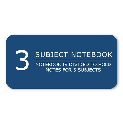 Roaring Spring Genesis 3-Subject Notebook, 9" x 11", College Ruled, 150 Sheets, Assorted Colors, 12 Books/Carton (13114CS)