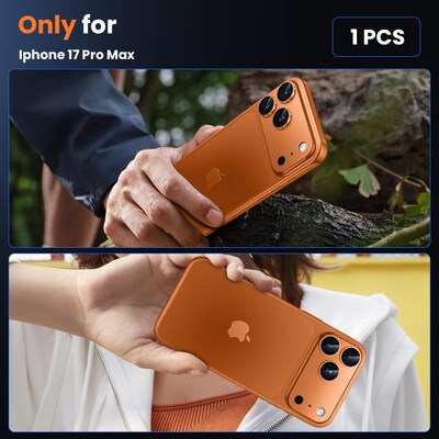 SaharaCase ZeroDamage Titanium Camera Lens Protector for iPhone 17 Pro, 2/Pack, Cosmic Orang e (ZD00188)