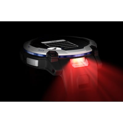 Garmin Instinct 3 Smartwatch, GPS, 50mm, Whitestone & Bolt Blue Silicone Band (010-02935-03)