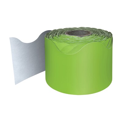 Carson Dellosa Education Rolled Scalloped Border, 2-1/4 x 65, Lime, 3/Bundle (CD-108468-3)