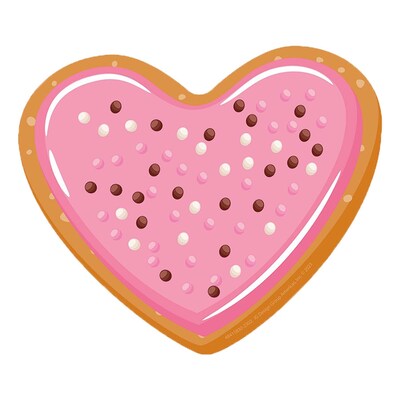 Eureka Heart Cookies Paper Cut-Outs, 36/Pack, 3 Packs (EU-841583-3)