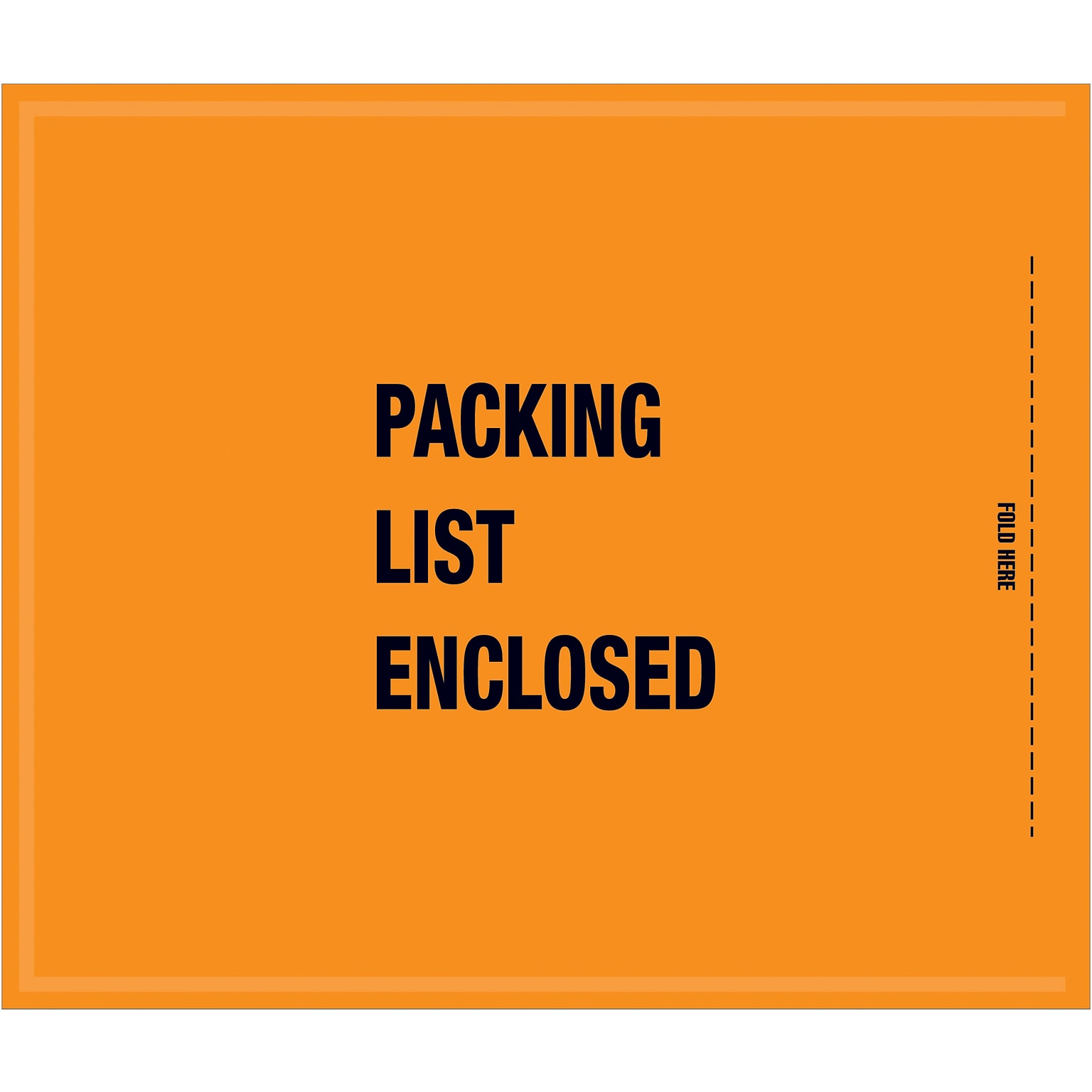 Quill Brand Packing List Envelope, 8 1/2 x 10 - Mil-Spec Orange Full Face Packing List Enclosed, 1000/Case
