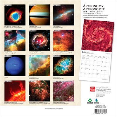 2026 BrownTrout Astronomy 12 x 12 Monthly Wall Calendar (9798330707546)