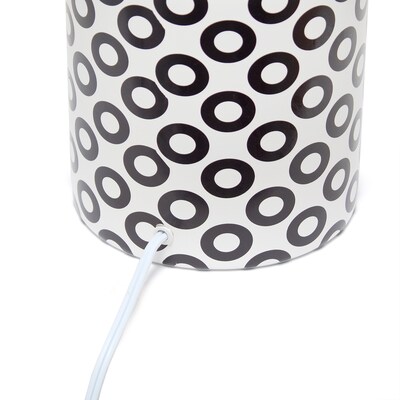 Simple Designs Fresh Prints Table Lamp, Black Ovals (LT2077-OVL)