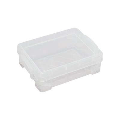 Super Stacker Polystyrene Crayon Box, 3.38" x 4.75" x 1.63", Clear, 9/Pack (AVT40311-9)