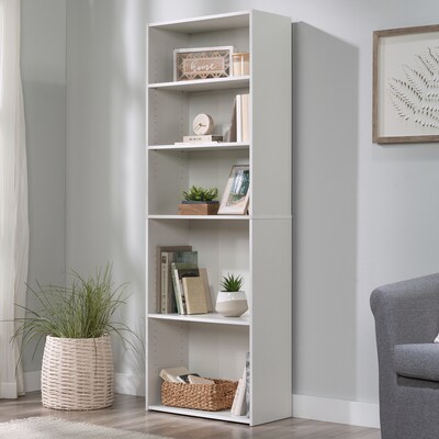 Sauder Beginnings 71H 5-Shelf Bookcase, Soft White (415542)