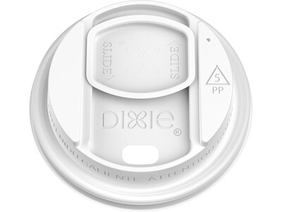 Dixie Reclosable Polypropylene Hot Cup Lid, 10/12/16/20 oz. Cup, White, 1000/Carton (DSL9542)