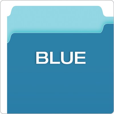 Pendaflex Recycled File Folder, 1/3-Cut Tab, Legal Size, Blue, 100/Box (43501/3BLU)
