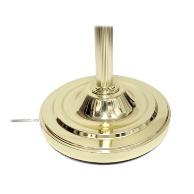 Lalia Home Torchiere Floor Lamp with Reading Light and Marble Glass Shades, Gold (LHF-3003-GL)