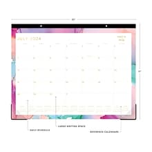 2024-2025 Blue Sky Ashley G Multicolor Smoke 22 x 17 Academic Monthly Desk Pad Calendar (148668-A2