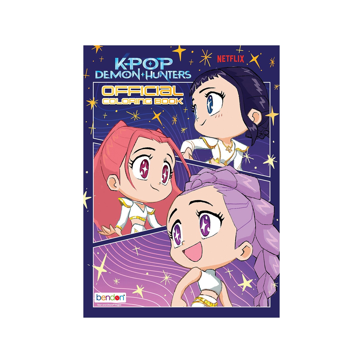 bendon K-POP Demon Hunters Official Coloring Book, 40 Pages (65704)