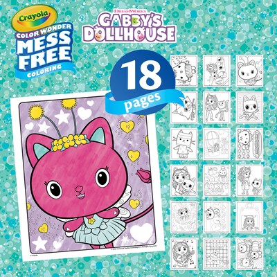 Crayola Color Wonder: Gabby's Dollhouse Coloring Book, 18 Pages, 2 Sets/Bundle (BIN752835-2)