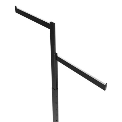 Nahanco 2 Way Rectangular Tubing Garment Rack, Black (B90)