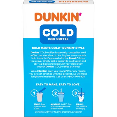 Dunkin' Cold Powdered Instant Coffee Packets, 0.17 oz., 6/Box (8133401632)