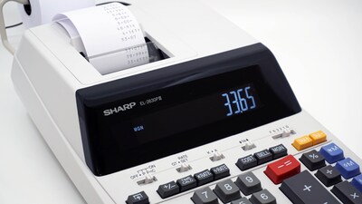 Sharp EL-2630PIII 12-Digit Desktop Calculator, White