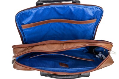 McKleinUSA SOUTHPORT U Series Leather Dual Compartment Briefcase, Brown (19100)