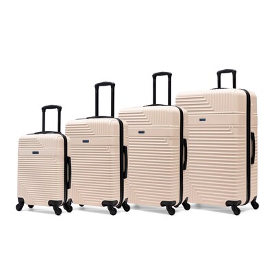 InUSA Resilience 4-Piece Hardside Spinner Luggage Set, TSA Checkpoint Friendly, Sand (IURESSMLXL-SAN)