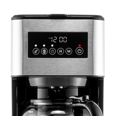 Melitta Aroma Tocco Plus 12-Cups Automatic Drip Coffee Maker, Black/Stainless Steel (MCM011PULBK0)