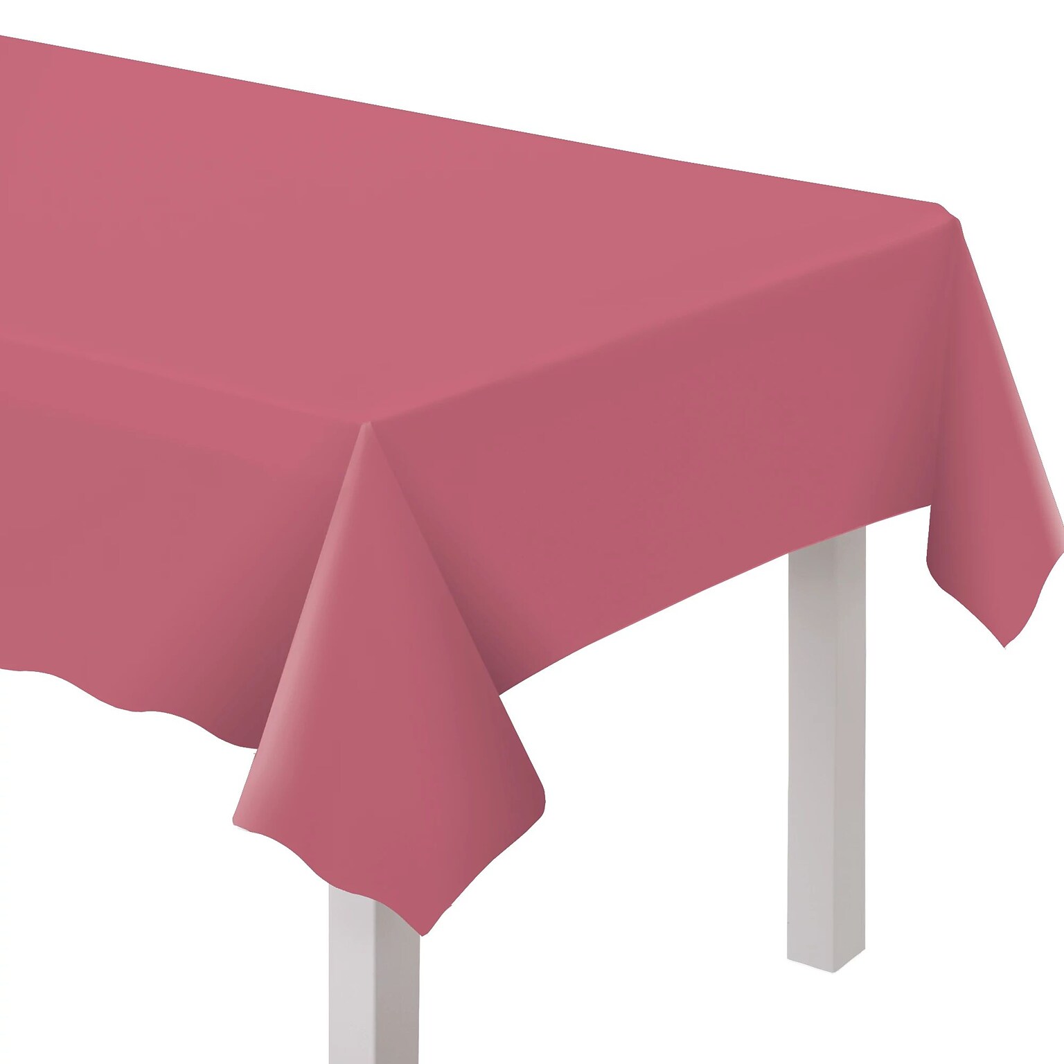 Party City Solid Color 108 x 54 Plastic Table Cover, Mauve (AM77015-164-ST)