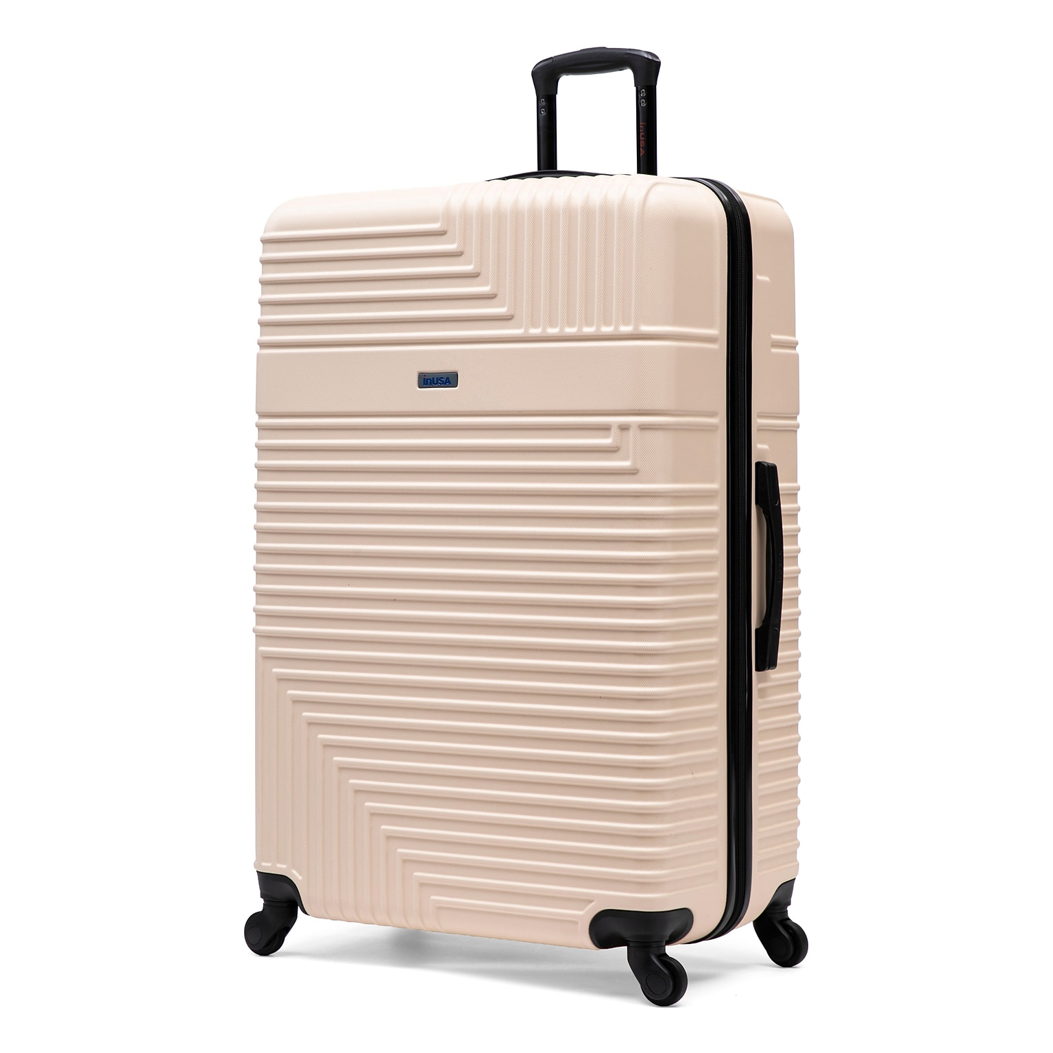 InUSA Resilience 33.6 Hardside Suitcase, 4-Wheeled Spinner, TSA Checkpoint Friendly, Sand (IURES00XL-SAN)
