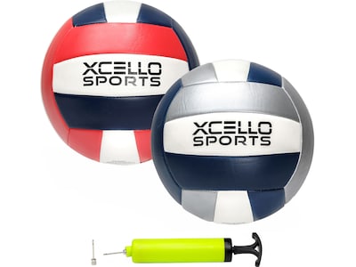 Xcello Sports Volleyballs, Assorted Colors, 2/Pack (XS-VB-2-ASST-2)