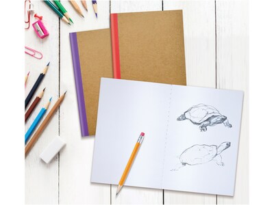Better Office Customizable Notebook, 5.5" x 8.3", 30 Sheets, Kraft, 10/Pack (25030-10PK)