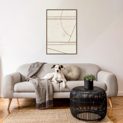 Amanti Art Minmod No1 by Dan Hobday Framed Canvas Wall Art Print, 23 x 33 (A42678302846)
