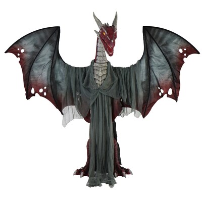 Haunted Hill Farm 6 Tall Motion-Activated Brimstone Dragon (HHBRMDRAGON-1FLSA)