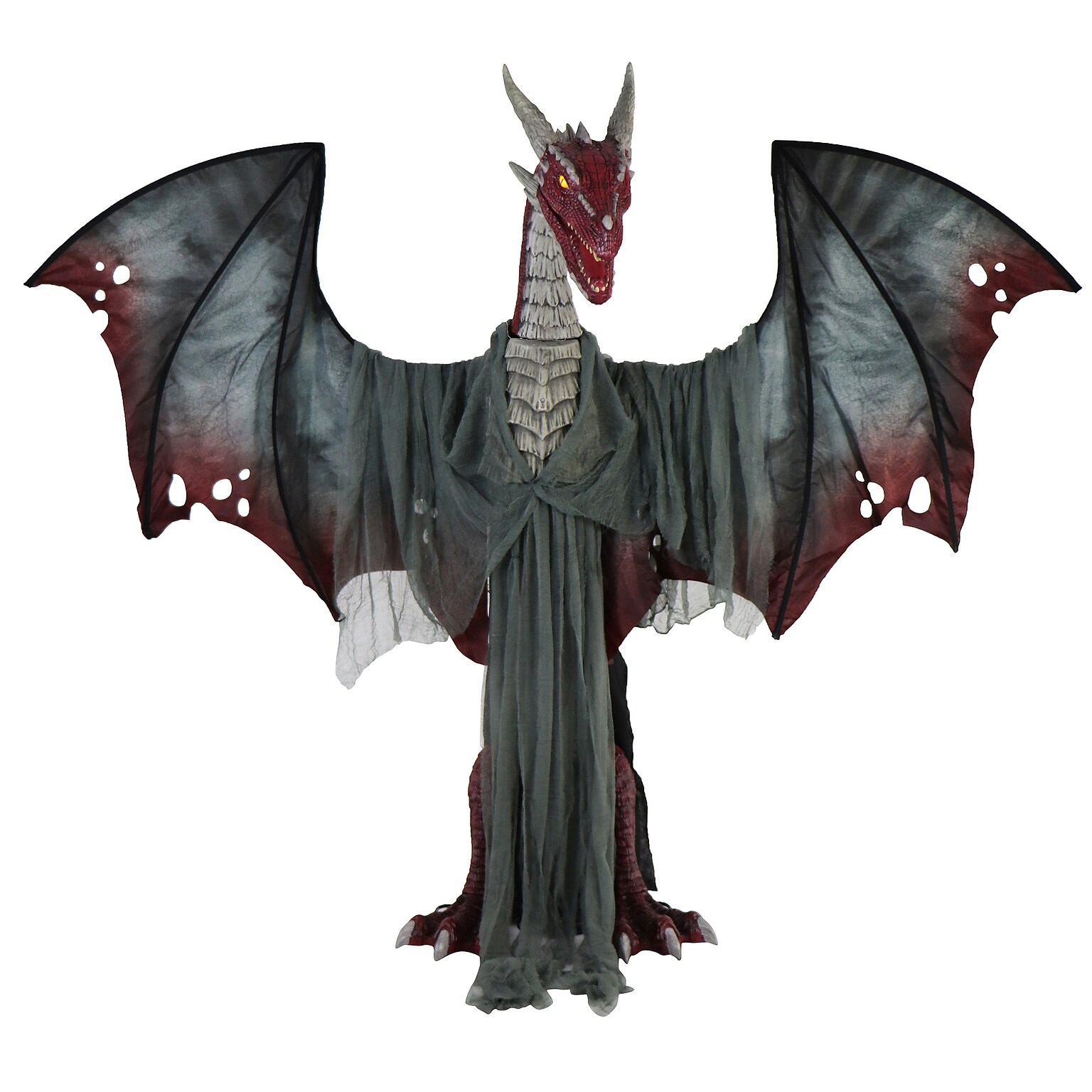 Haunted Hill Farm 6 Tall Motion-Activated Brimstone Dragon (HHBRMDRAGON-1FLSA)