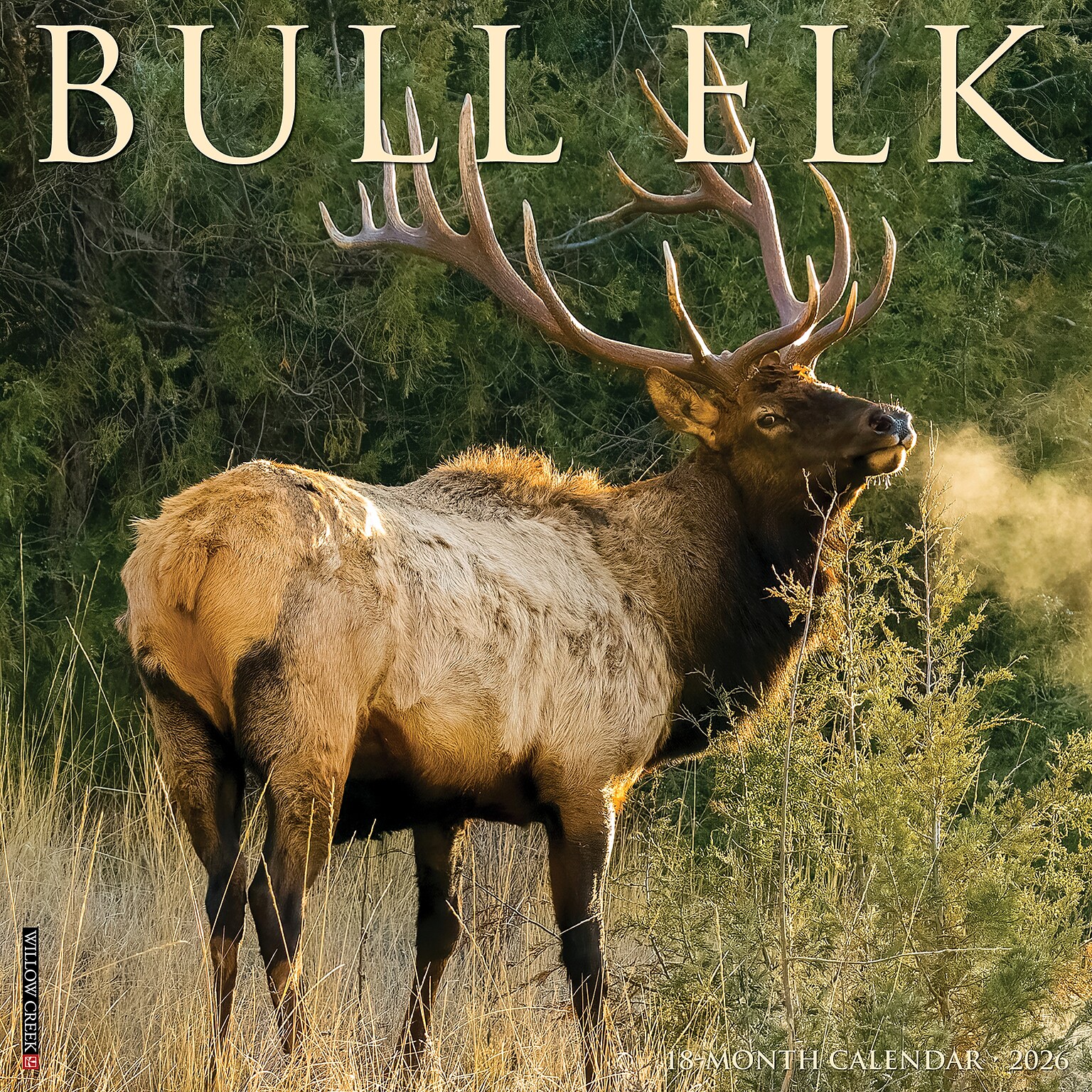 2026 Willow Creek Bull Elk 12 x 12 Monthly Wall Calendar (50408)