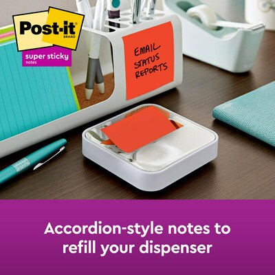 Post-it Super Sticky Pop-up Notes, 3" x 3", Playful Primaries Collection, 90 Sheet/Pad, 6 Pads/Pack (R330-6SSAN)
