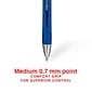 Staples® Sonix® Retractable Gel Pens, Medium Point, 0.7mm, Blue, 12/Pack (13563-CC)