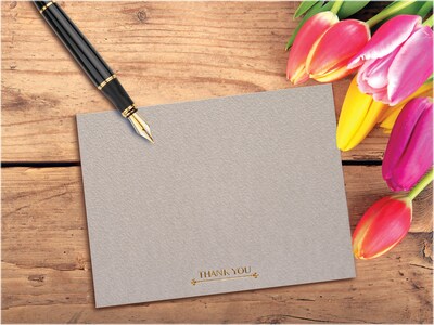 Better Office Thank You Cards with Envelopes, 4" x 6", Assorted Colors, 50/Pack (64639-50PK)