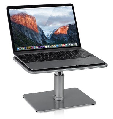 Mount-It! Height Adjustable Steel Laptop and Monitor Stand, Holds up to 30 lbs., Gray (MI-7272)