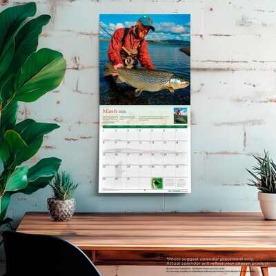 2026 BrownTrout Fly Fishing Dreams 12" x 12" Monthly Wall Calendar (9798330707096)