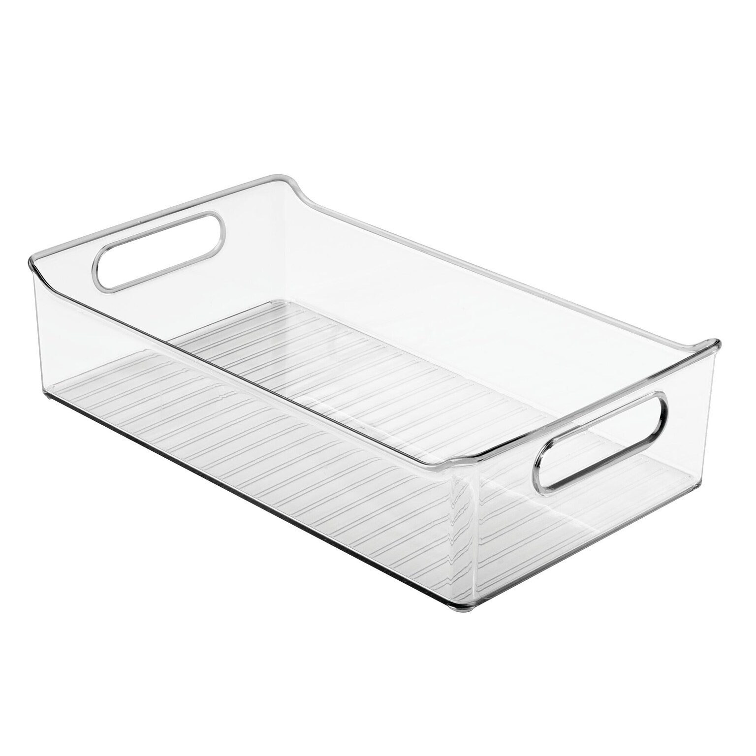 iDESIGN Medium Stackable Plastic Storage Bin, Clear, 2/Pack (03062W)
