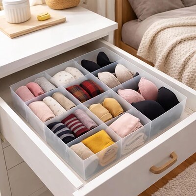 Foldable Storage Box With 12 Compartments Organizer
