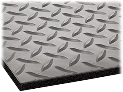 Crown Mats Industrial Deck Plate Anti-Fatigue Mat, 36 x 60, Gray (500NN)