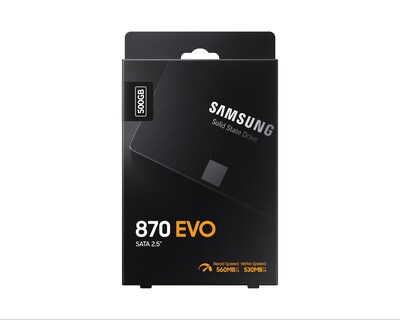 Samsung 870 EVO 500GB 2.5" SATA III Internal Solid State Drive, V-NAND (MZ-77E500BW)